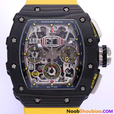 N厂手表 里查德米尔 RM011-03NTPT 碳纤维 黄色胶带 