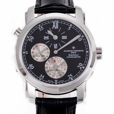 江诗丹顿 VACHERON CONSTANTIN 马耳他系列 MALTE 双时区 DUAL TIME 42005/000G-Black