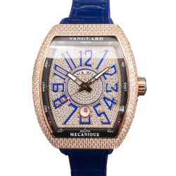 法兰克穆勒 Franck Muller Vanguard Yachting V 45 CC DT AC BL Blue 玫瑰金