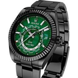 劳力士 Rolex Sky-Dweller 纵航者 天行者 俄罗斯DIW改装厂 World Timer Black DLC Green - NOOB