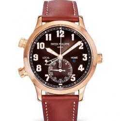 PATEK PHILIPPE 百达翡丽 Complications 复杂功能时计 CALATRAVA PILOT TRAVEL TIME 飞行家旅行时间腕表 5524R-001