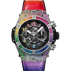 Hublot 宇舶 Big Bang 大爆炸 UNICO 钛金彩虹腕表 rainbow 411.NX.1117.LR.0999