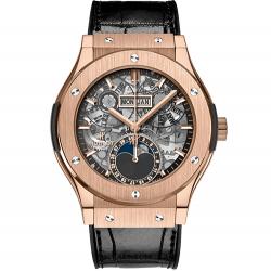 Hublot 宇舶 Classic Fusion 经典融合系列 42mm AERO 镂空月相王金 547.OX.0180.LR 