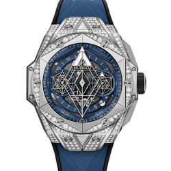 Hublot 宇舶 Big Bang 大爆炸 Sang Bleu II 刺青2 418.NX.5107.RX.1604.MXM20 钛金蓝色密镶