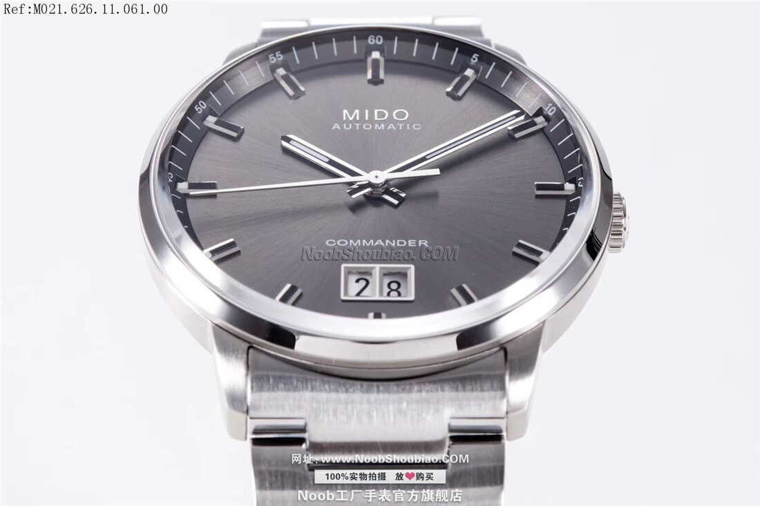 noob手表美度 MIDO 指挥官系列纪念日 大日历 全自动机械腕表 COMMANDER BIG DATE M021.626.11.061.00