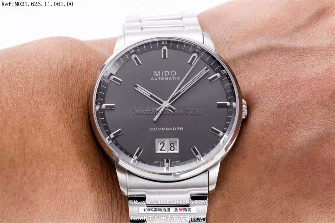 noob官方旗舰店美度 MIDO 指挥官系列纪念日 大日历 全自动机械腕表 COMMANDER BIG DATE M021.626.11.061.00