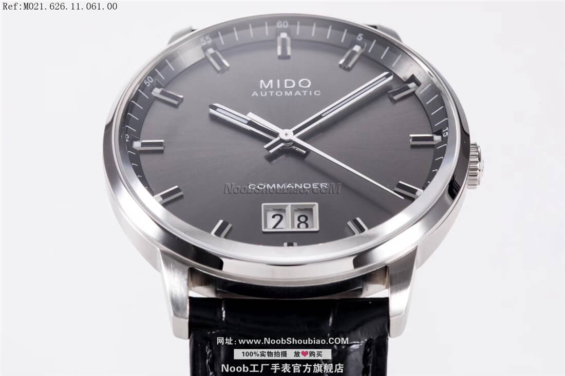 noob手表美度 MIDO 指挥官系列纪念日“大日历”全自动机械腕表 COMMANDER BIG DATE M021.626.11.061.00 皮带款