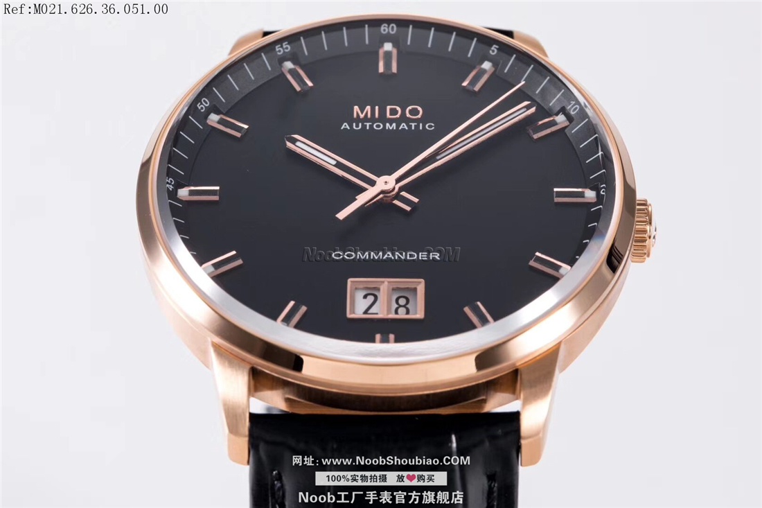 noob手表美度 MIDO 指挥官系列纪念日 大日历 全自动机械腕表 COMMANDER BIG DATE M021.626.36.051.00 皮带