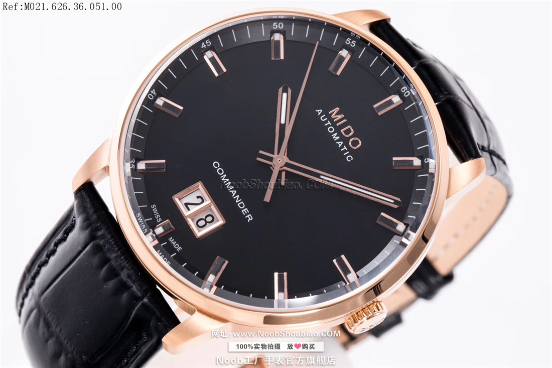 noob工厂美度 MIDO 指挥官系列纪念日 大日历 全自动机械腕表 COMMANDER BIG DATE M021.626.36.051.00 皮带