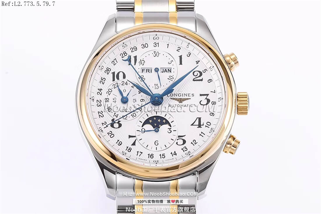  n厂Longines 浪琴 Master Collection 名匠系列 L2.773.5.79.7 月相 金色