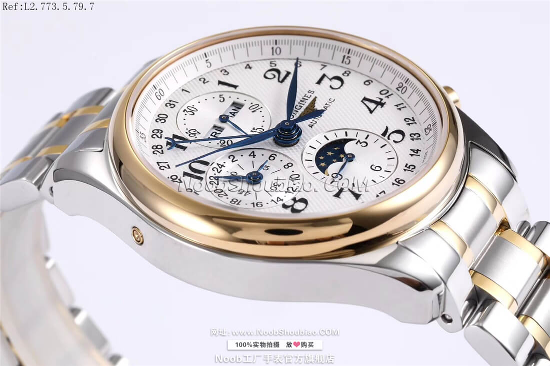  复刻名表Longines 浪琴 Master Collection 名匠系列 L2.773.5.79.7 月相 金色