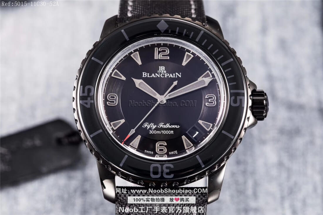 noob工厂Blancpain 宝珀 FIFTY FATHOMS 五十噚系列 5015-11C30-52A 黑武士