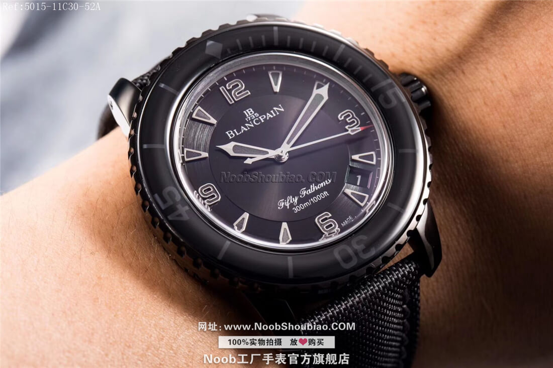 noob官方旗舰店Blancpain 宝珀 FIFTY FATHOMS 五十噚系列 5015-11C30-52A 黑武士