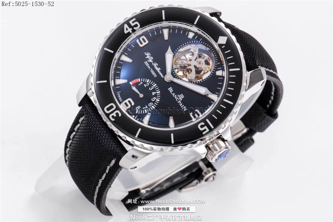 复刻表Blancpain 宝珀 五十噚 陀飞轮系列  5025-1530-52