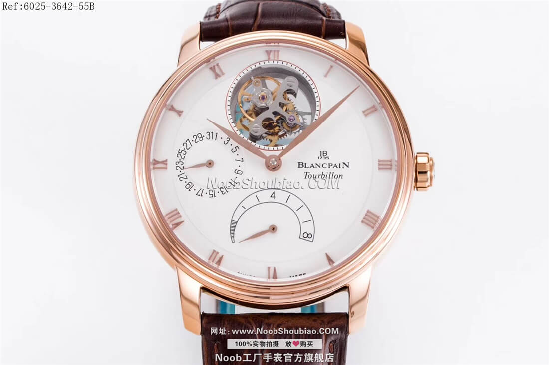 n厂Blancpain 宝珀 VILLERET 经典系列 6025-3642-55B 陀飞轮 玫瑰金