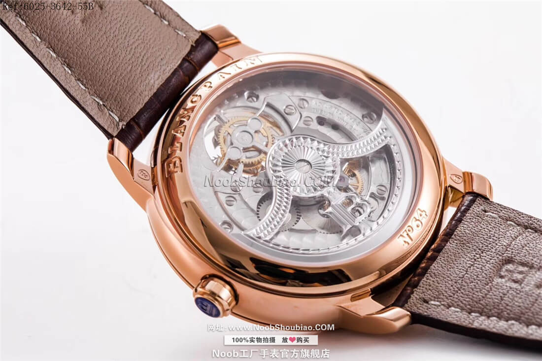 n版手表Blancpain 宝珀 VILLERET 经典系列 6025-3642-55B 陀飞轮 玫瑰金