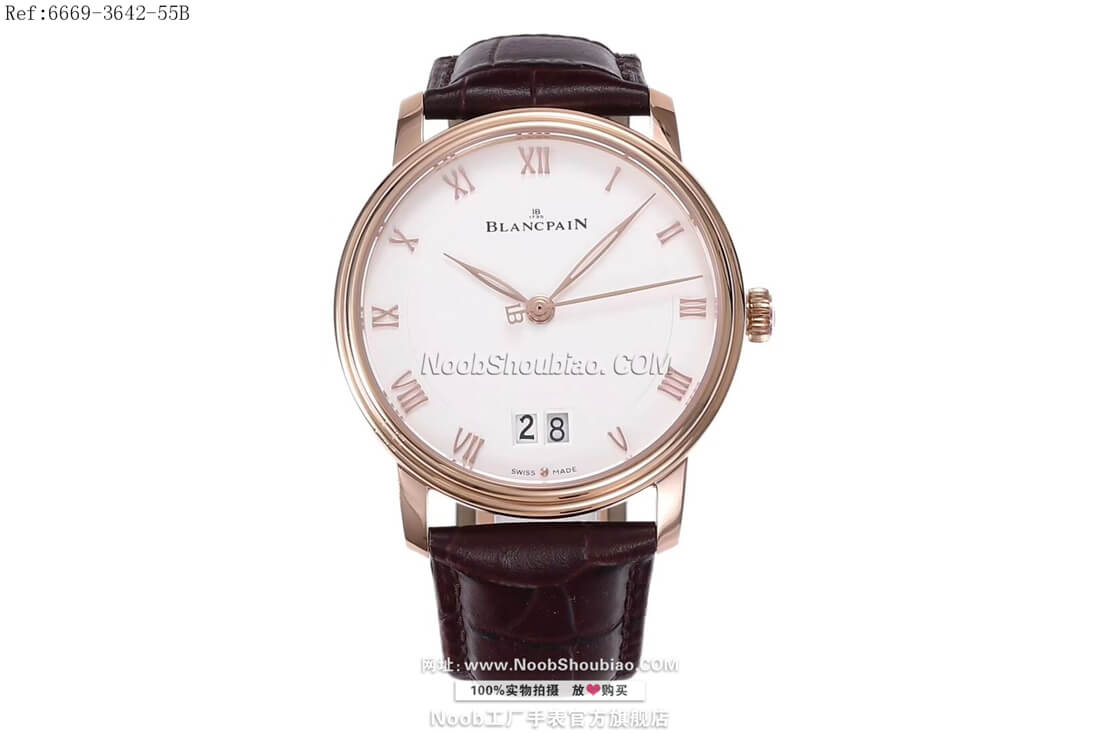 noob官网Blancpain 宝珀 VILLERET 经典系列 6669-3642-55B GRANDE DATE 玫瑰金