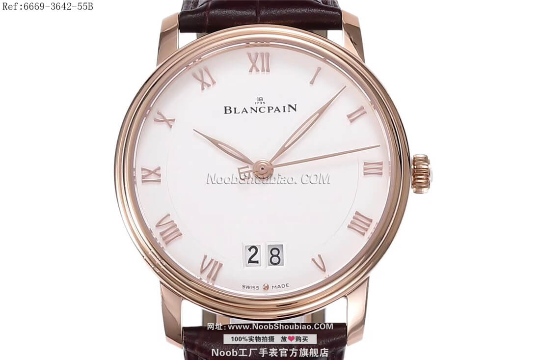 n厂Blancpain 宝珀 VILLERET 经典系列 6669-3642-55B GRANDE DATE 玫瑰金