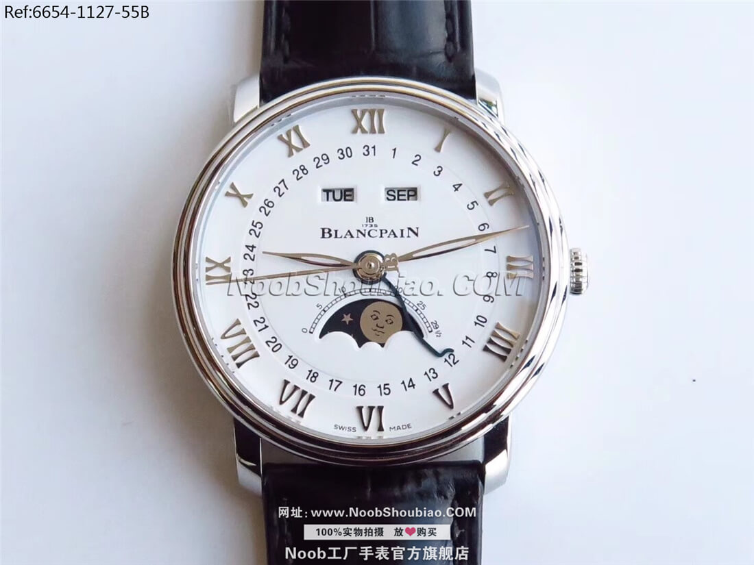 Blancpain 宝珀 VILLERET 经典系列 6654-1127-55B 月相