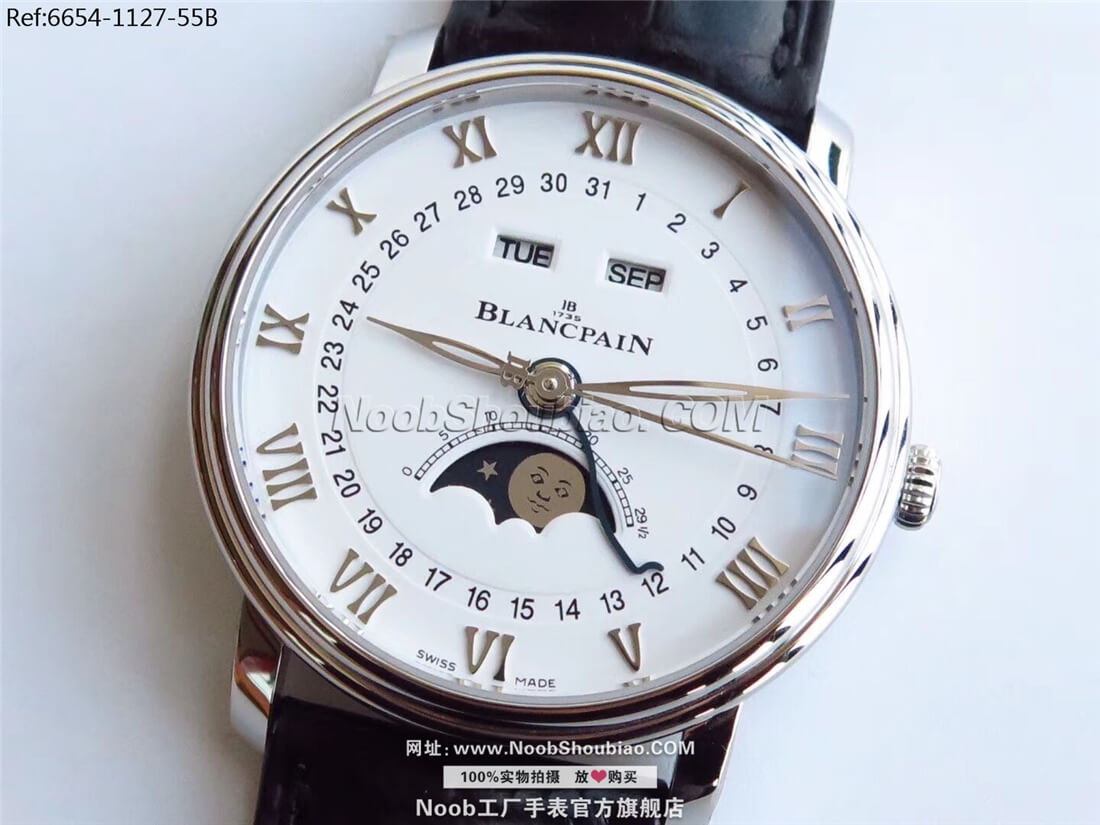 Blancpain 宝珀 VILLERET 经典系列 6654-1127-55B 月相