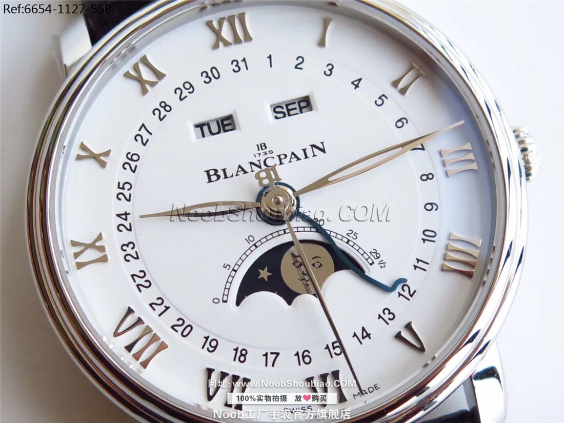 Blancpain 宝珀 VILLERET 经典系列 6654-1127-55B 月相