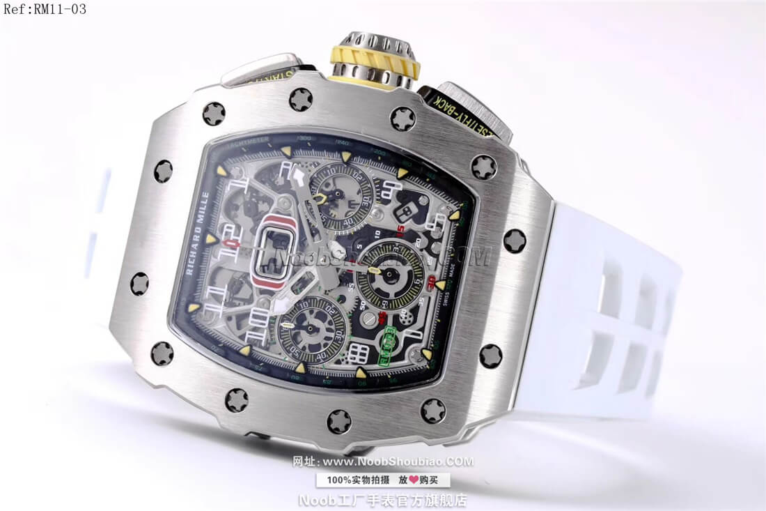 n厂手表官网Richard Mille 理查德·米勒 RM11-03 白色胶带