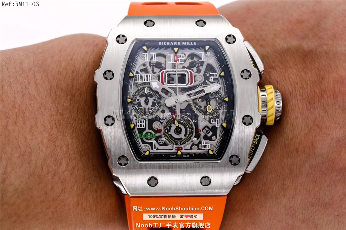  noob官方旗舰店Richard Mille 理查德·米勒 RM11-03 橘色胶带