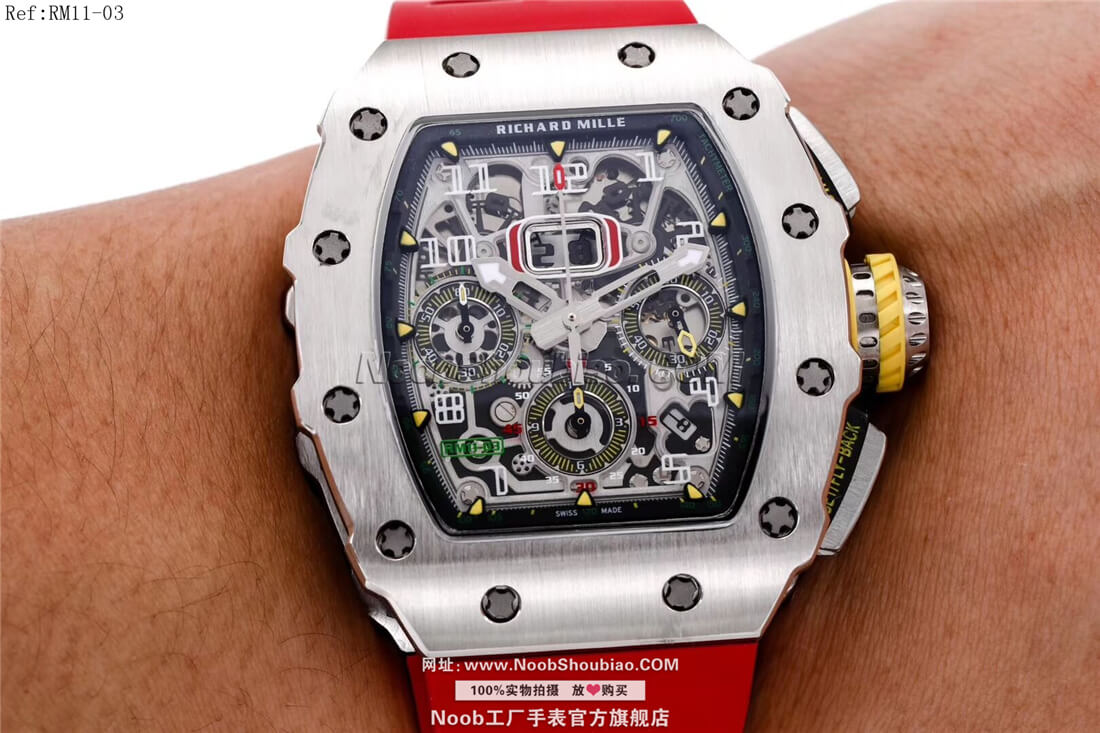  noob官方旗舰店Richard Mille 理查德·米勒 RM11-03 红色胶带