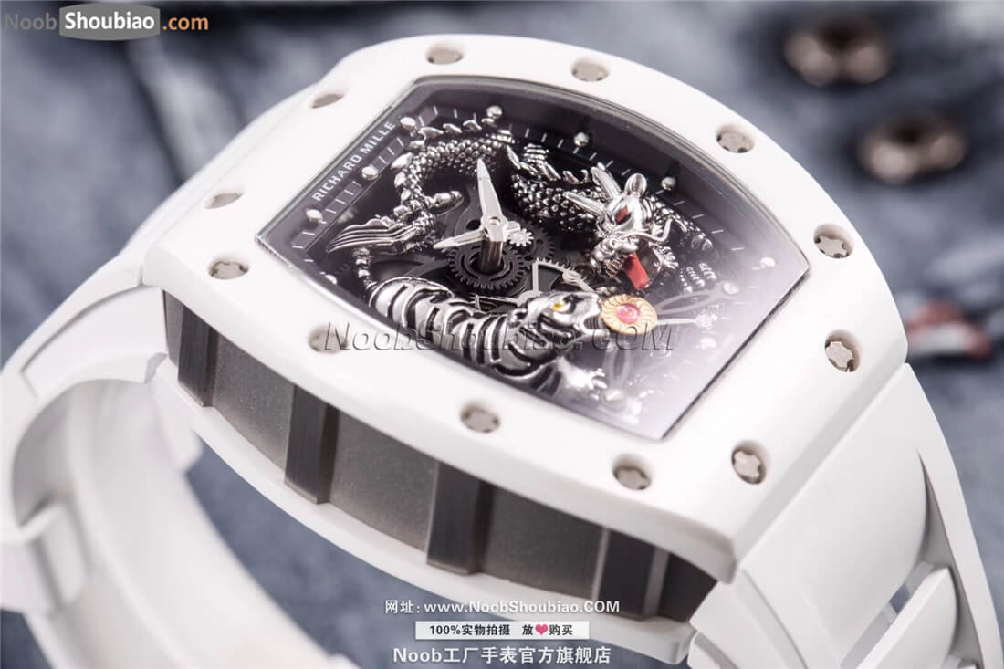 noob手表Richard Mille 理查德·米勒 RM 051 Jackie Chan 白色陶瓷 成龙定制版 