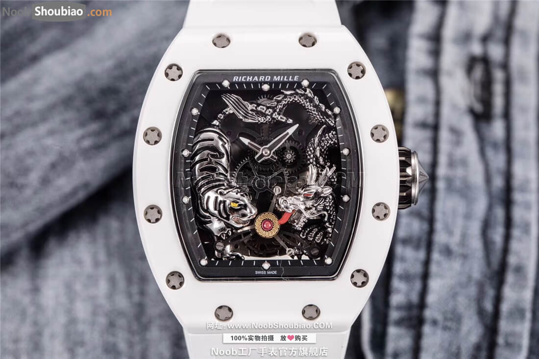 noob工厂Richard Mille 理查德·米勒 RM 051 Jackie Chan 白色陶瓷 成龙定制版 