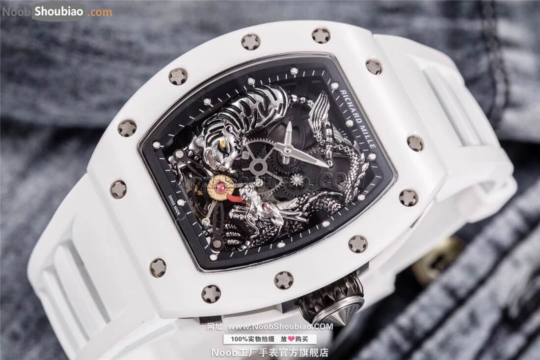  复刻名表Richard Mille 理查德·米勒 RM 051 Jackie Chan 白色陶瓷 成龙定制版 