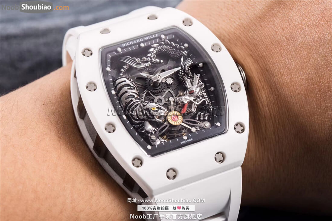  noob官方旗舰店Richard Mille 理查德·米勒 RM 051 Jackie Chan 白色陶瓷 成龙定制版 