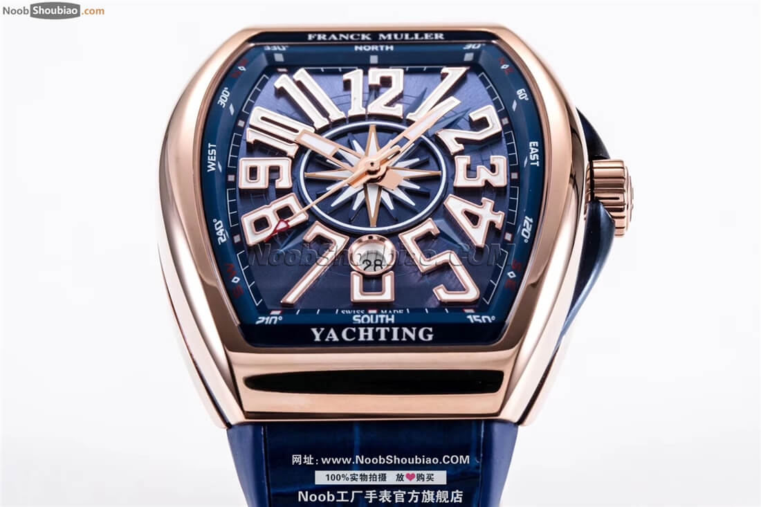 noob手表法穆兰 Franck Muller Vanguard Yachting V 45 SC DT YACHT 玫瑰金