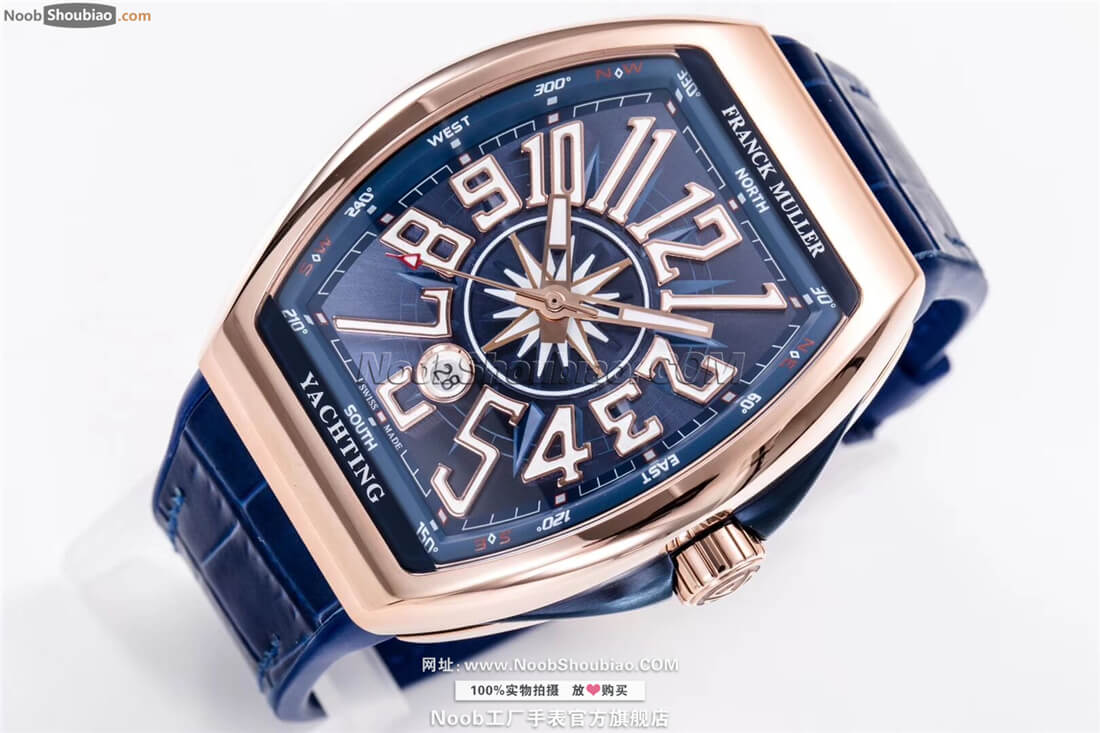 noob工厂法穆兰 Franck Muller Vanguard Yachting V 45 SC DT YACHT 玫瑰金