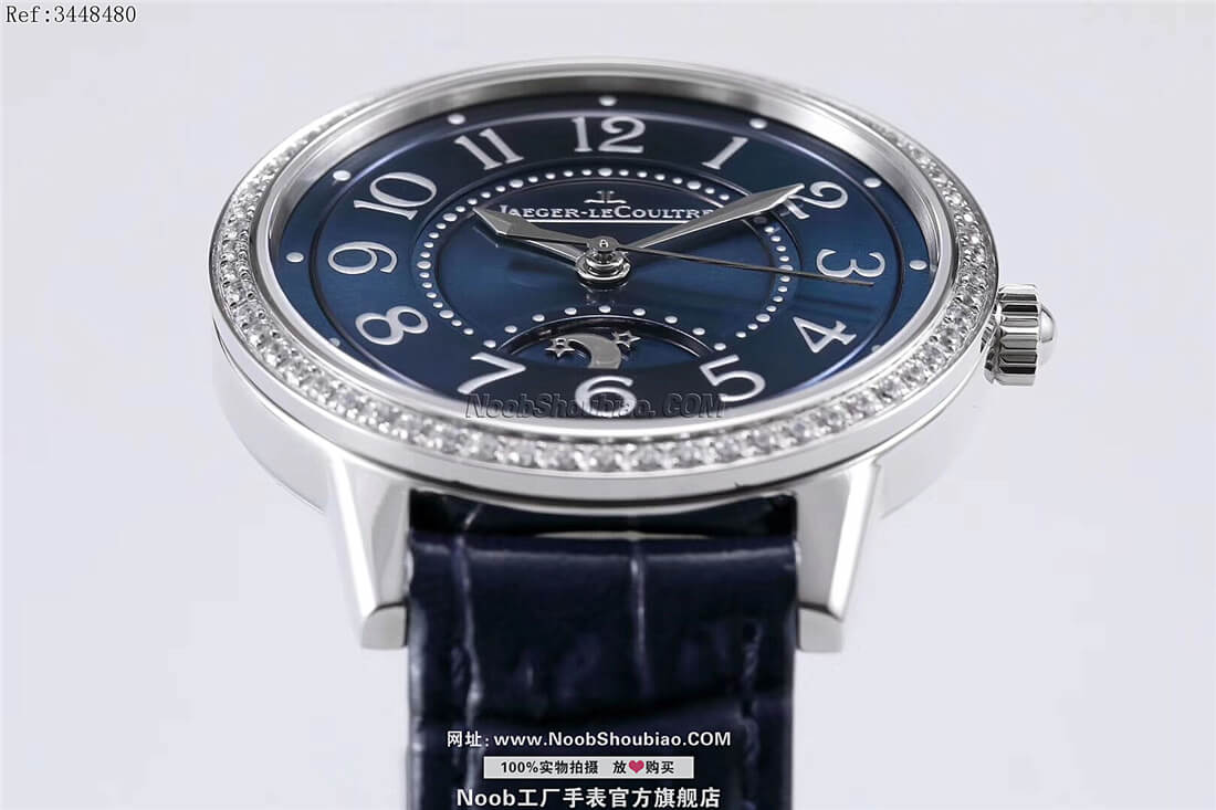 noob手表Jaeger-LeCoultre 积家 rendez vous 约会系列 日夜显示腕表 Night & Day Q3448480 镶钻