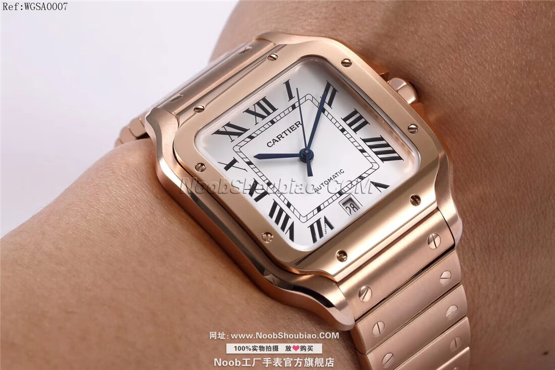  noob官方旗舰店Cartier 卡地亚 山度士 Santos 100 桑托斯 WGSA0007