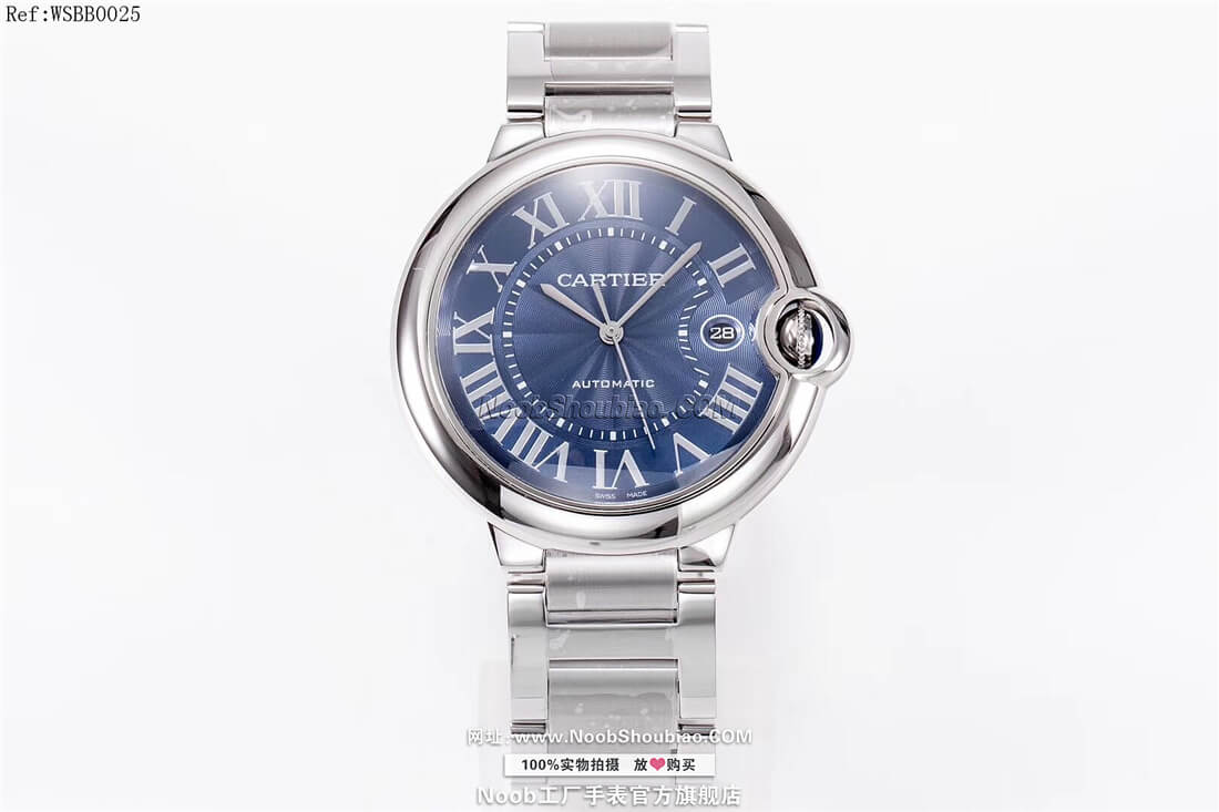  noob官网卡地亚 Cartier 蓝气球 Ballon Bleu 42mm WSBB0025 情侣表 大号 钢带款