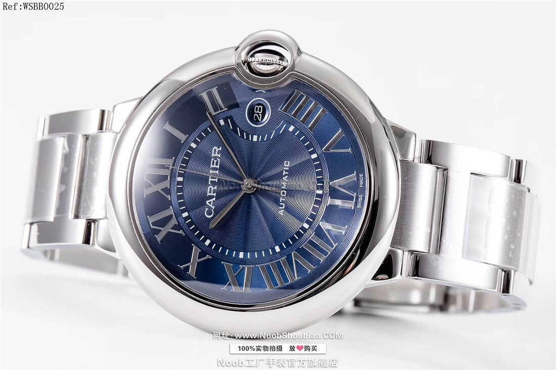 n厂手表官网卡地亚 Cartier 蓝气球 Ballon Bleu 42mm WSBB0025 情侣表 大号 钢带款