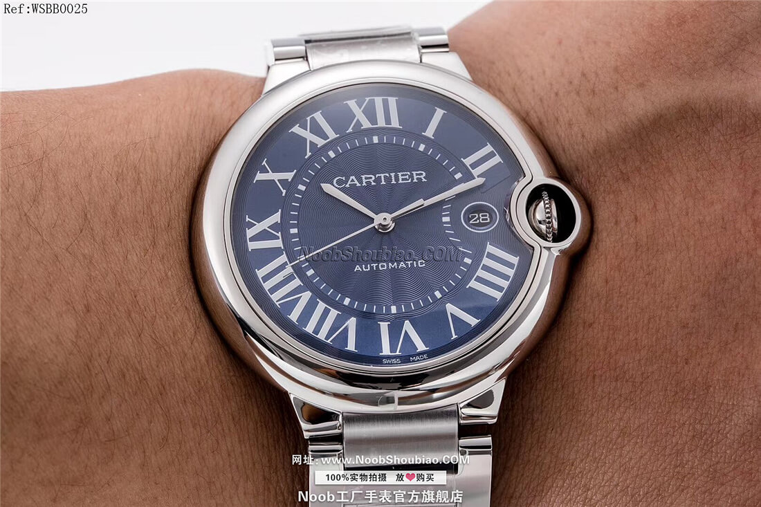  noob官方旗舰店卡地亚 Cartier 蓝气球 Ballon Bleu 42mm WSBB0025 情侣表 大号 钢带款