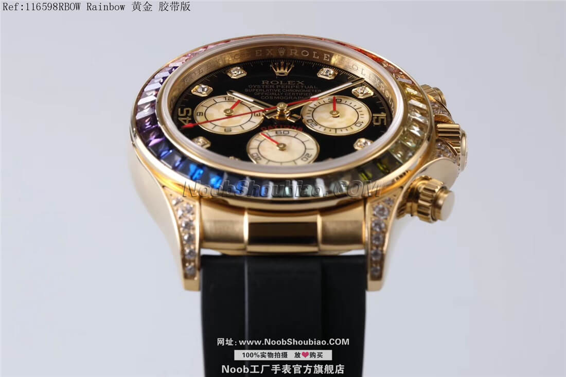 劳力士 Rolex 迪通拿 Daytona 宇宙计型 116598RBOW Rainbow 黄金 胶带版 - Noob