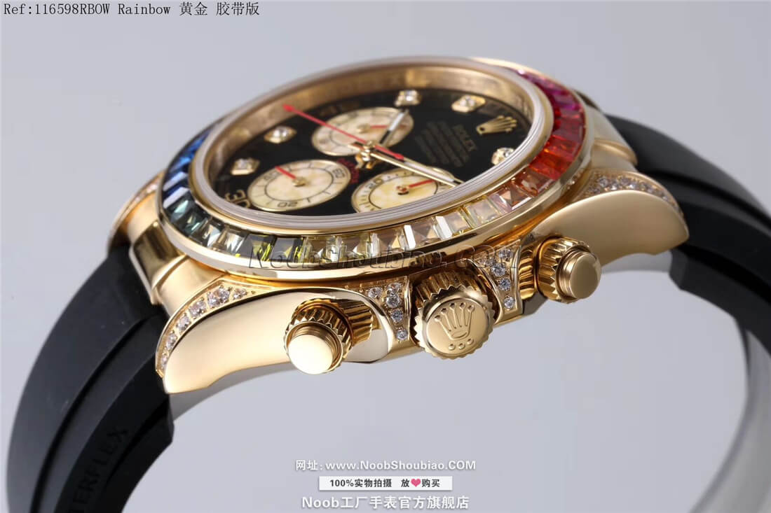 劳力士 Rolex 迪通拿 Daytona 宇宙计型 116598RBOW Rainbow 黄金 胶带版 - Noob
