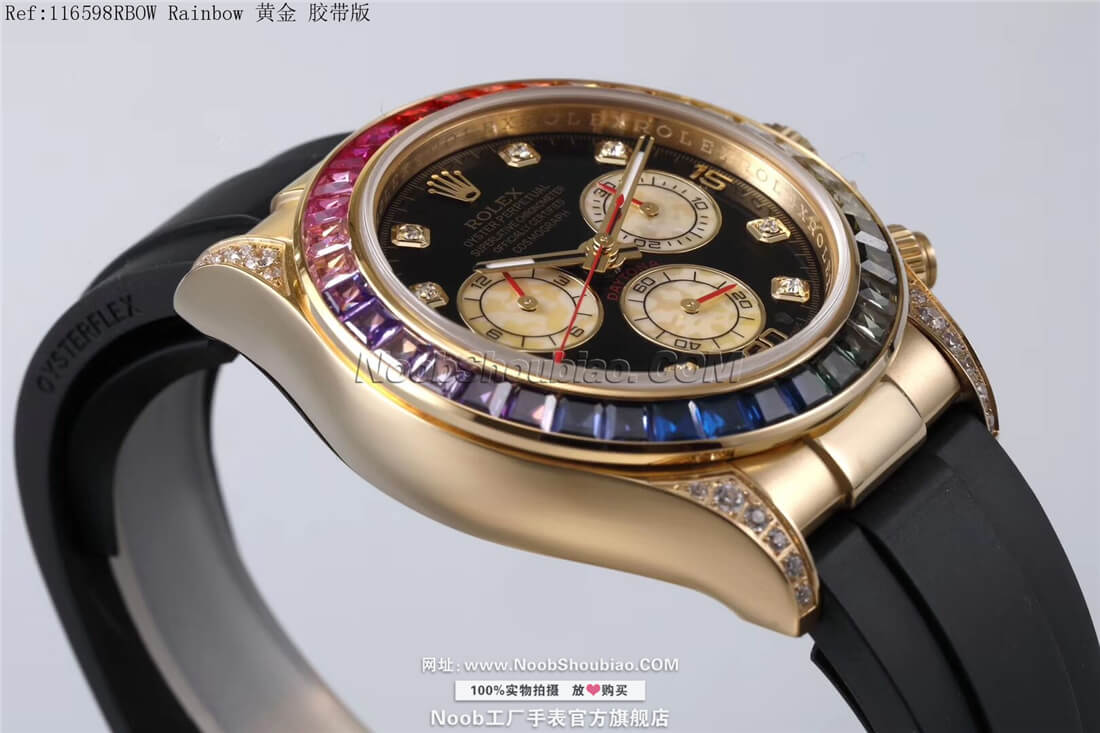 劳力士 Rolex 迪通拿 Daytona 宇宙计型 116598RBOW Rainbow 黄金 胶带版 - Noob