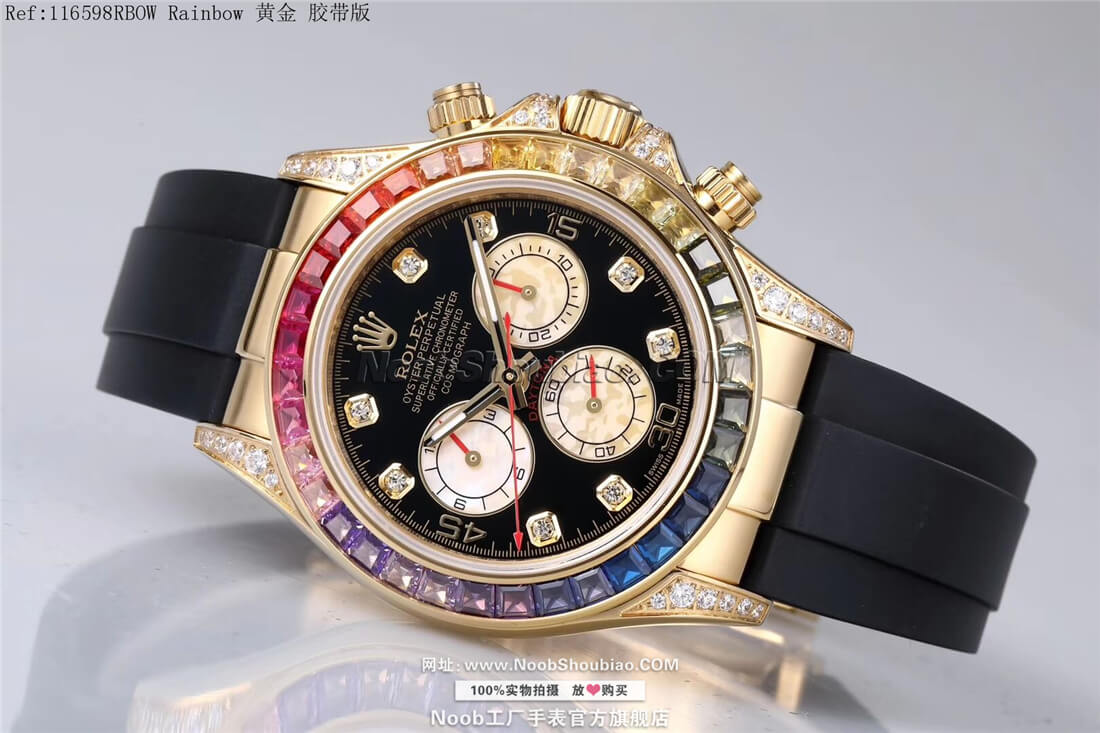 劳力士 Rolex 迪通拿 Daytona 宇宙计型 116598RBOW Rainbow 黄金 胶带版 - Noob