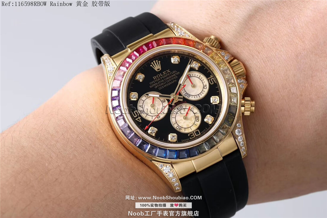 劳力士 Rolex 迪通拿 Daytona 宇宙计型 116598RBOW Rainbow 黄金 胶带版 - Noob