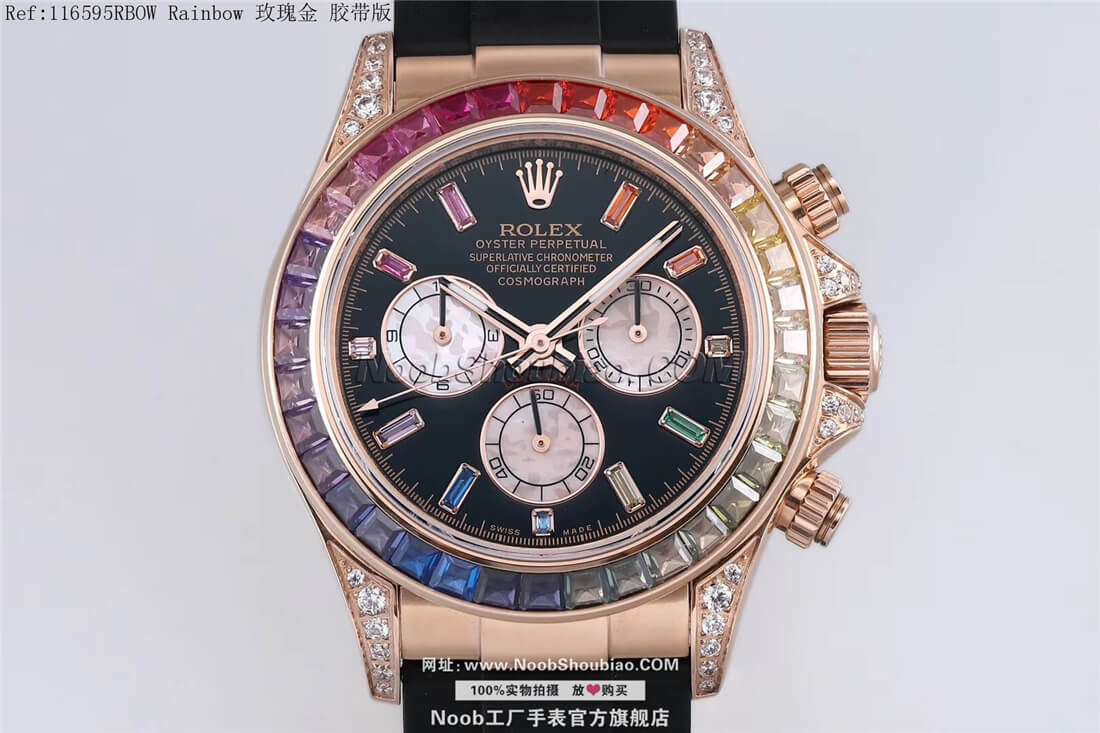 劳力士 Rolex 迪通拿 Daytona 宇宙计型 116595RBOW Rainbow 玫瑰金 胶带版 - Noob