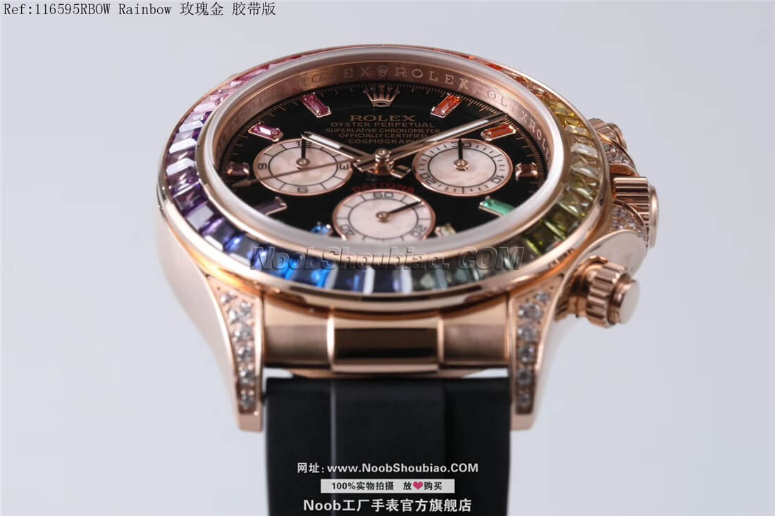 劳力士 Rolex 迪通拿 Daytona 宇宙计型 116595RBOW Rainbow 玫瑰金 胶带版 - Noob