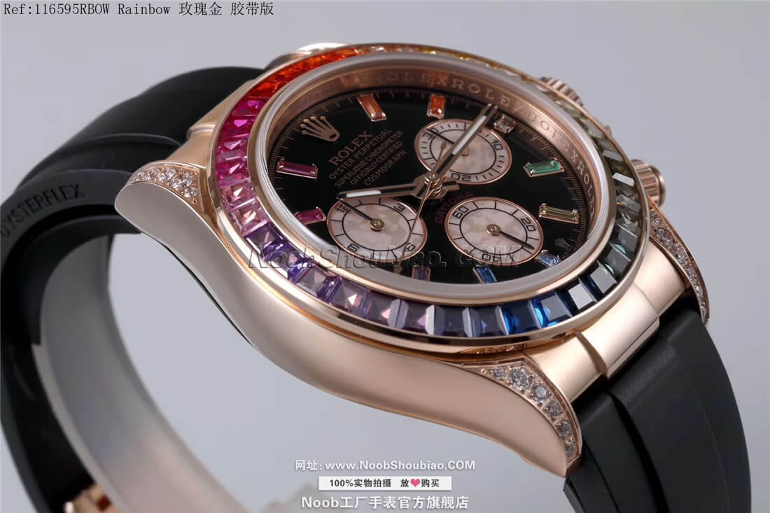 劳力士 Rolex 迪通拿 Daytona 宇宙计型 116595RBOW Rainbow 玫瑰金 胶带版 - Noob
