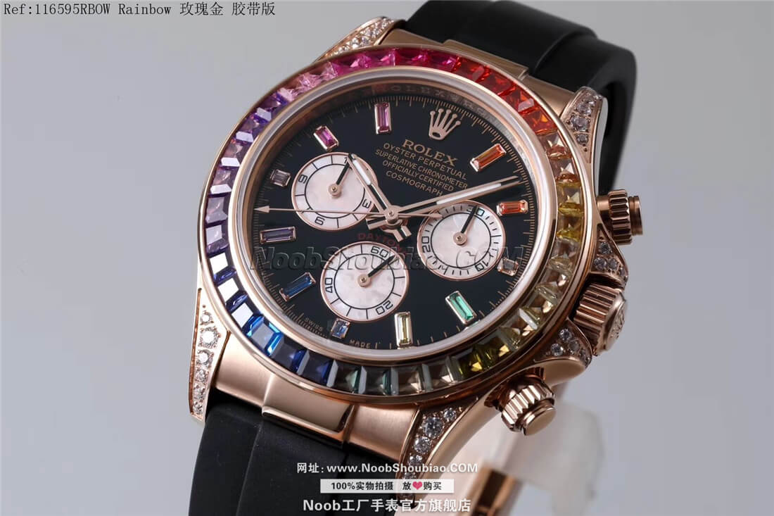 劳力士 Rolex 迪通拿 Daytona 宇宙计型 116595RBOW Rainbow 玫瑰金 胶带版 - Noob