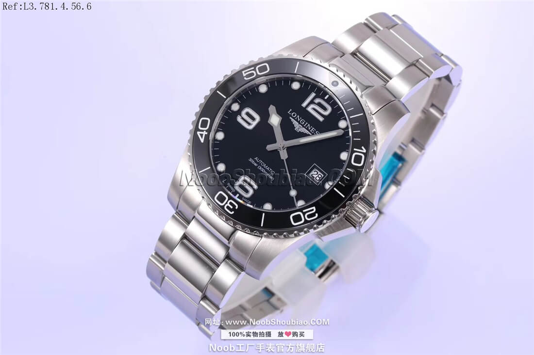 noob工厂Longines 浪琴 HydroConquest 康卡斯潜水系列 L3.781.4.56.6