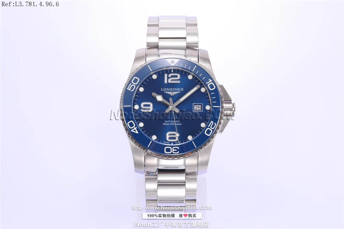 noob官网Longines 浪琴 HydroConquest 康卡斯潜水系列 L3.781.4.96.6